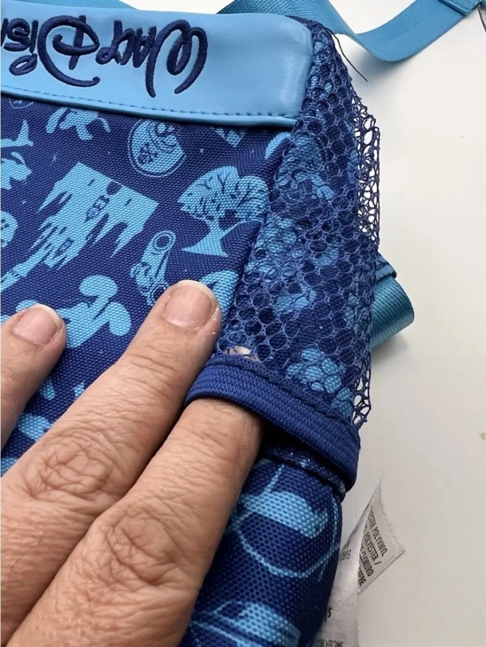 Disney WDW Blue Backpack with 50th Anniversary Character Graphics
